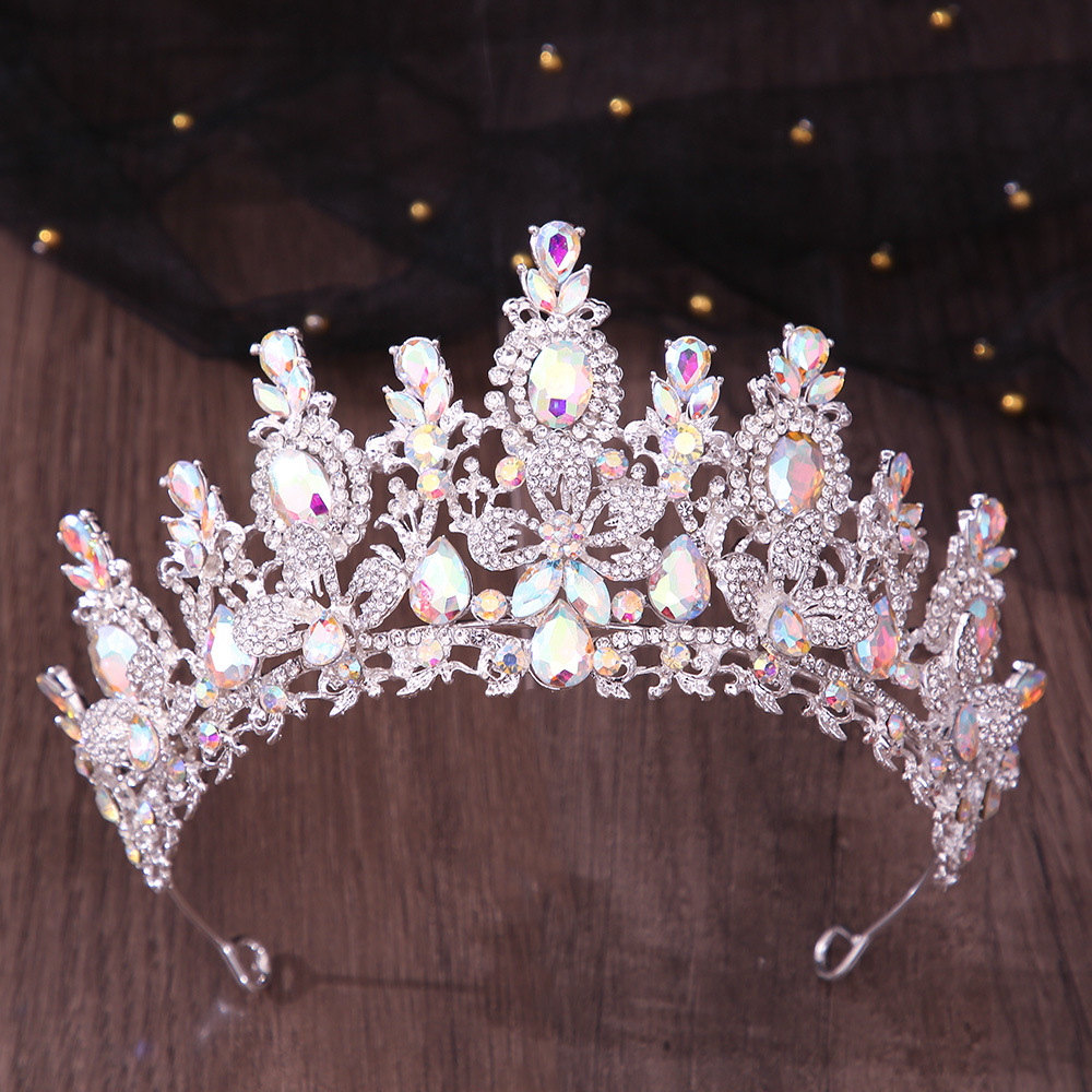 Bridal Crown Headdress Cross Wedding Dress Accessories Luxury Crystal 3
