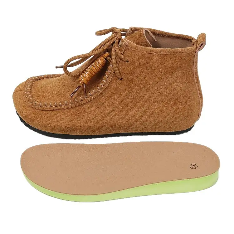 Retro-style Chunky-soled Height-increasing Lace-up Ankle Boots For Women