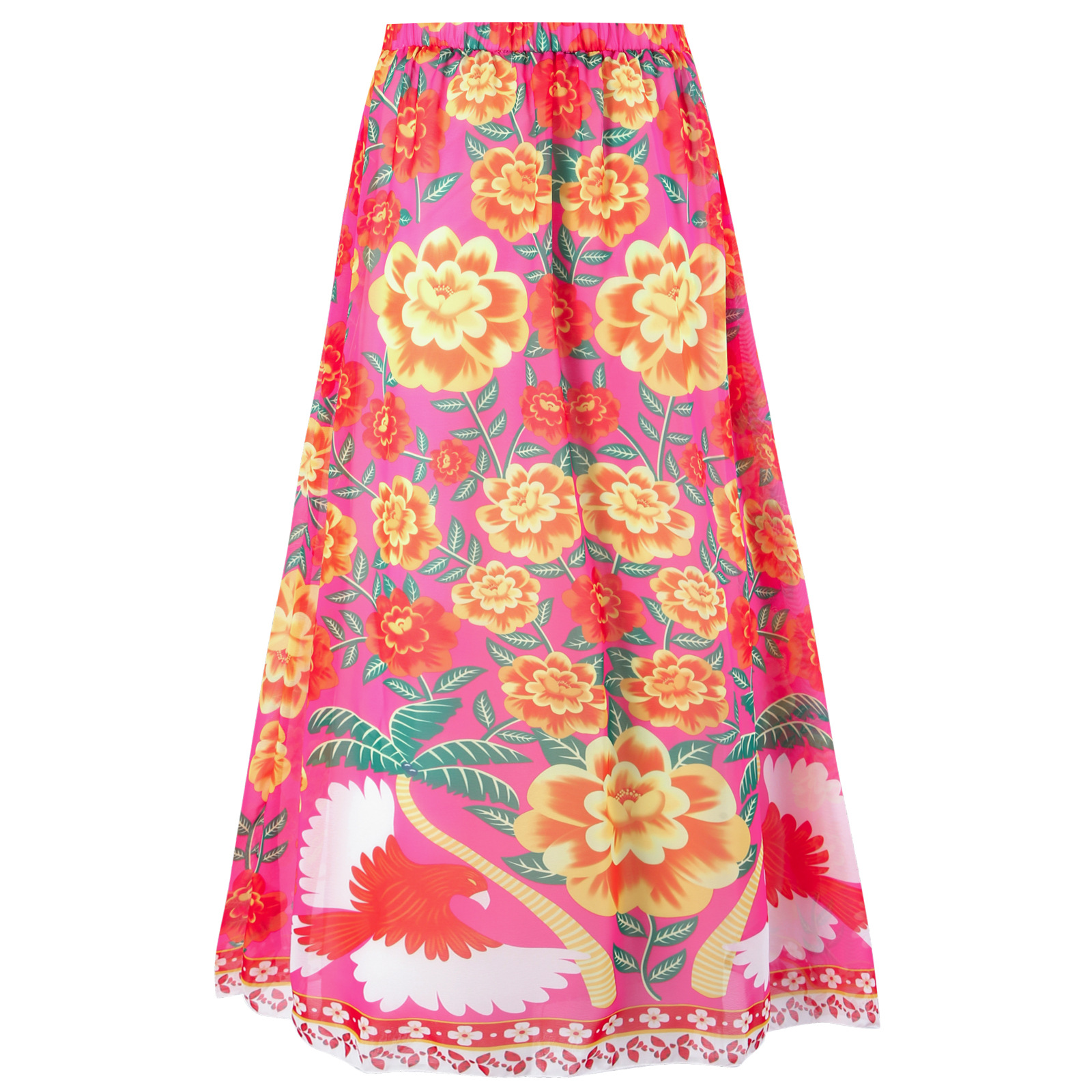 Women's Fashion One piece Swimsuit Printing Suit Y239 Red Round Skirt - Shop at LoveMi