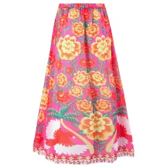 Women's Fashion One-piece Swimsuit Printing Suit - Y239 Red Round Skirt - View 1
