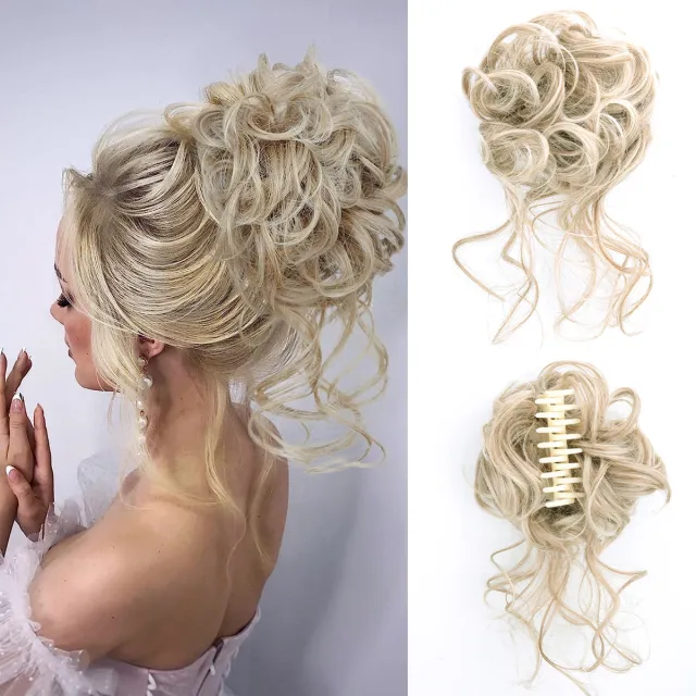 Grip Long Beard Hair Ring Ponytail Bun Messy Fluffy Curly Hair Cxzy27613 - Shop at LoveMi