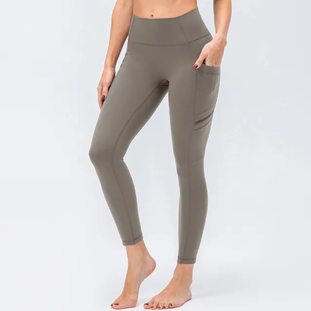 High Waist Shaping Skinny Sweatpants Side Pockets Haiyueyan - Shop at LoveMi