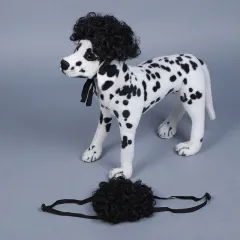 Fashion Pet Clothing Accessories Dog Head Ornament - Black - View 1