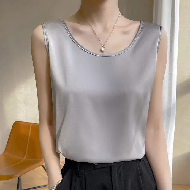 Loose Sleeveless Base Top Summer Silver - Shop at LoveMi
