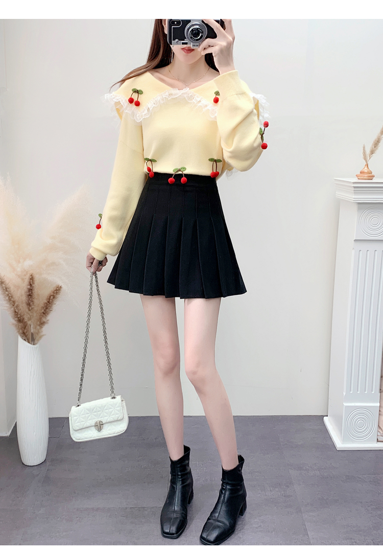 Title 5, Fashionable and Lovely Milk Style Sweater Pleat...