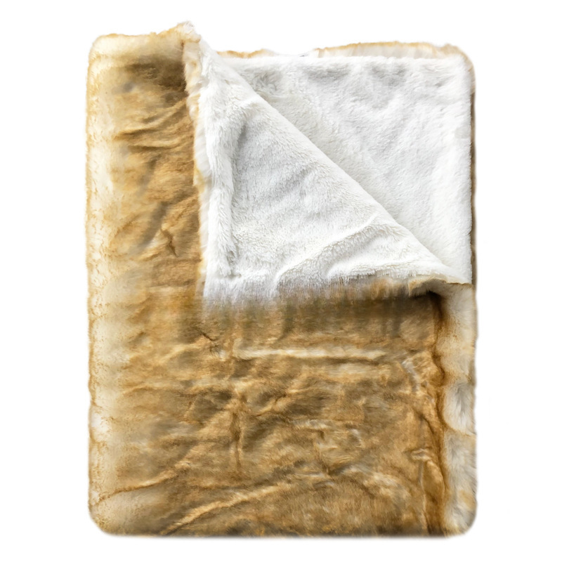 Double-Sized Sofa Blanket  Soft Fleece Lined Throw Blanket For Living Room European Style Home Decor Accent