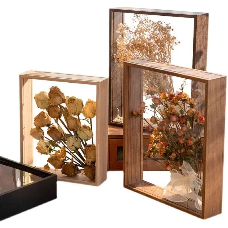 Double Sided Transparent Hollow Photo Frame Desktop