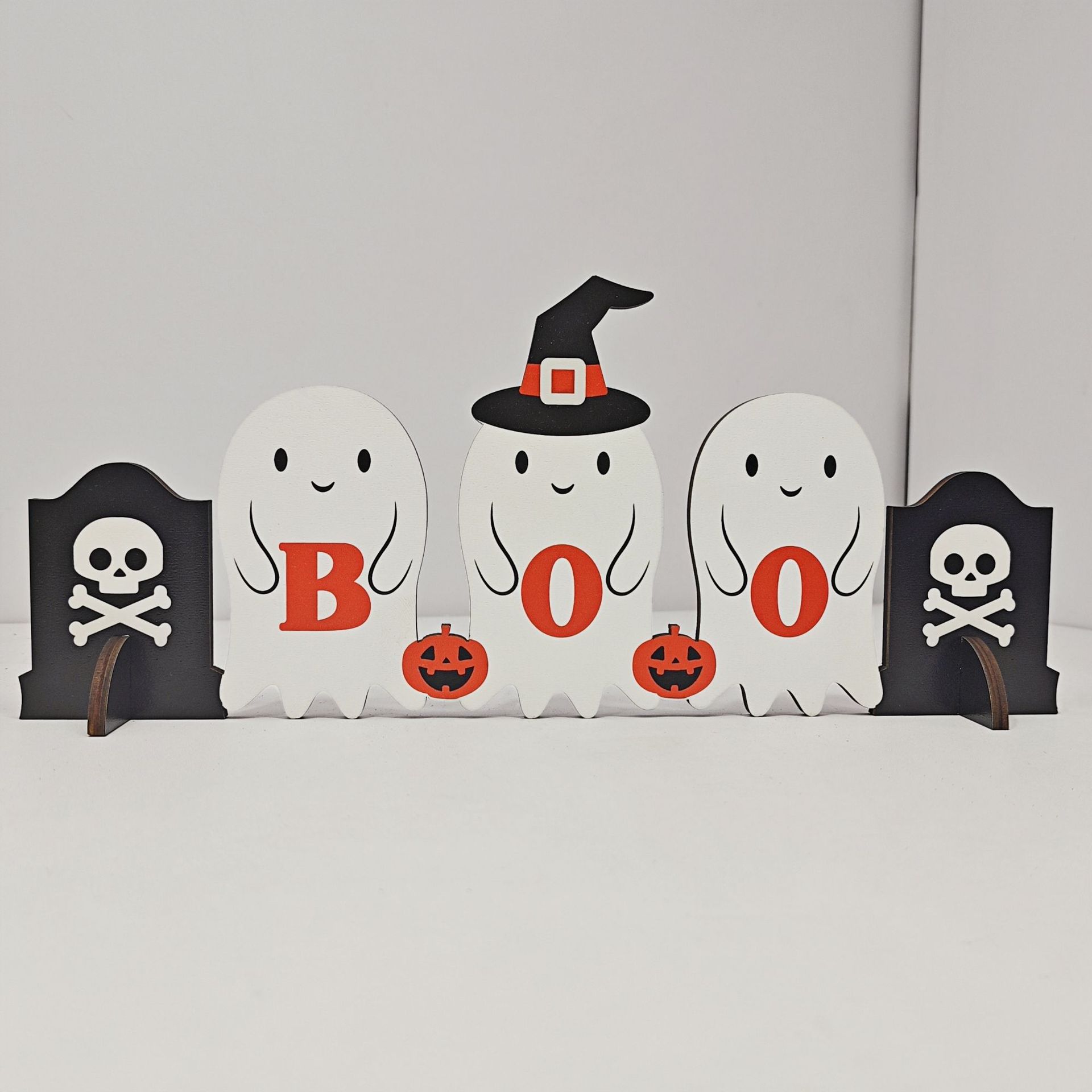 Three Ghosts Wooden Decoration