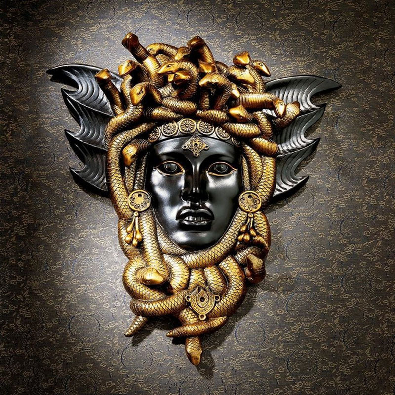 Title 1, Medusa Greek Snake Head Wall Plaque Resin Wall ...