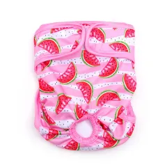 Fashion Printed Pet Supplies Menstrual Panties - Pink Watermelon - View 1