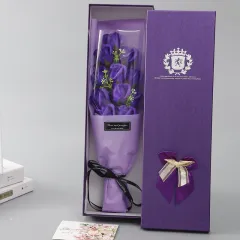 Thanksgiving Christmas Creative 18 Roses Fat Soap Bouquet Company Activity Gift For Girlfriend Birthday Gift - 11 Bouquet Purple - View 1