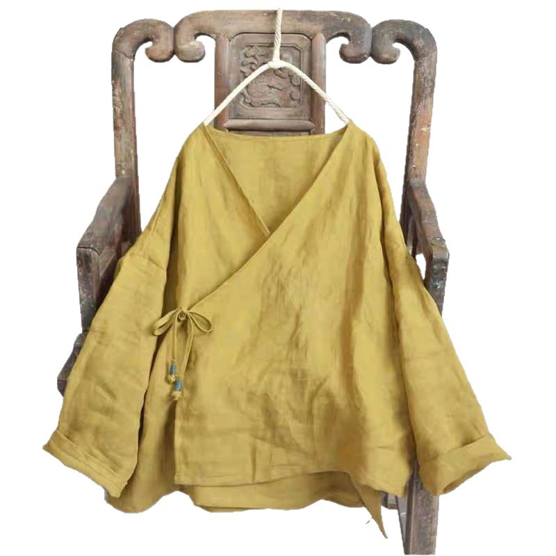Jacket-style Hanfu With Buddhist And Zen Theme