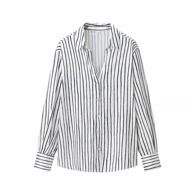 Women's Fashion Versatile Single Button Satin Texture Shirt White - Shop at LoveMi