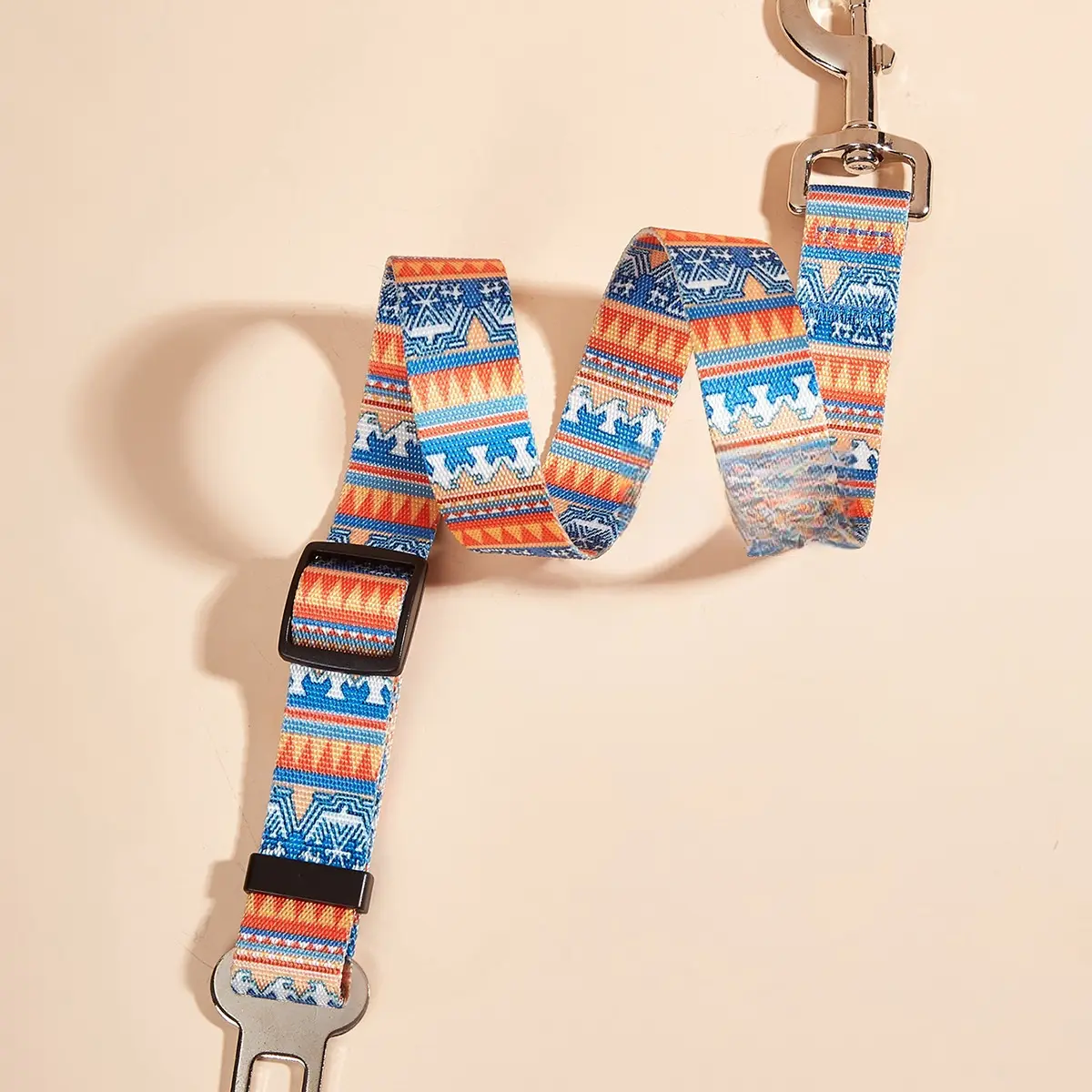 New Printed Pet Car Seat Belt Dog Hand Holding Rope Nylon Car Pet Supplies