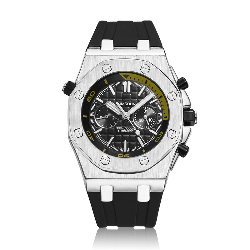 Uhr Herren Mode Silikon Wasserdicht Automatisch Mechanisch Uhr Sport Silico - Bild 5 von 12