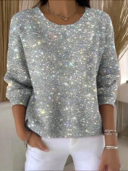 Women's Round Neck Fashion Rhombus Sweater - Sw8P867D02695