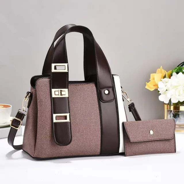 Portable Large Capacity Shoulder Crossbody Bag Brown - Shop at LoveMi