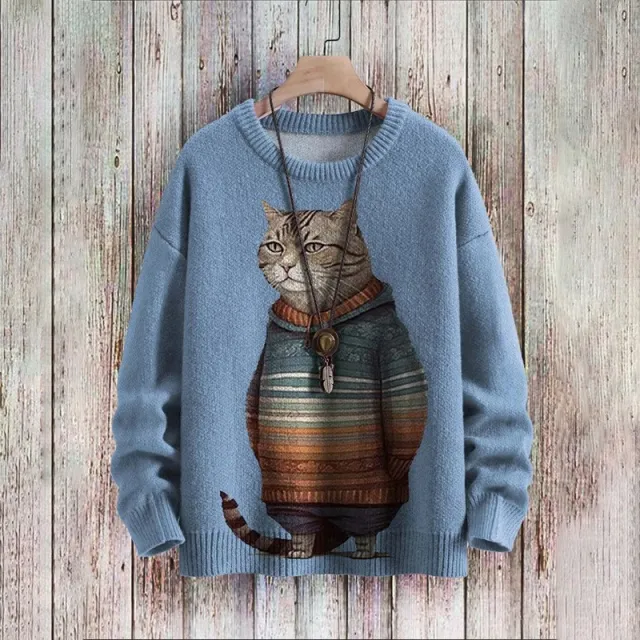 Chunky knit Crewneck Sweater In A Thick, Heavyweight Fabricno Hood Czw139 5Xl - Shop at LoveMi