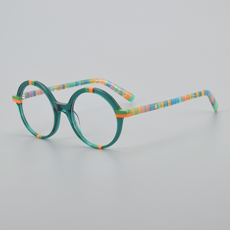 Feminine Oval-shaped Natural Frame Glasses - Image 2