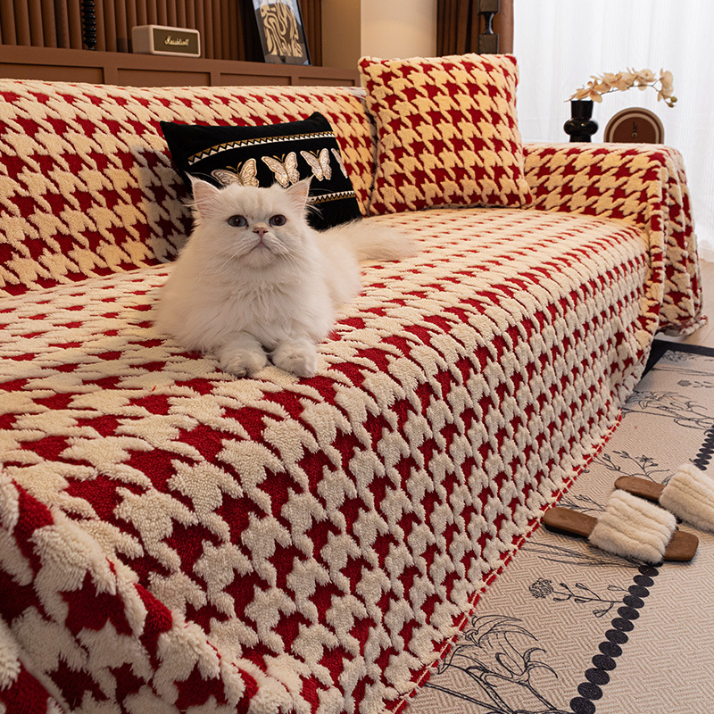 Light-luxuryHigh-end Winter Plush Sofa Cover