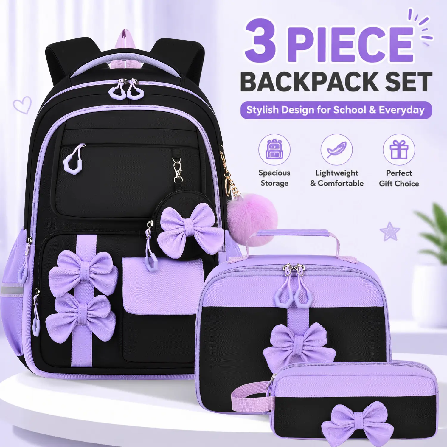 New-style Luggage Bag With A Cute Bow