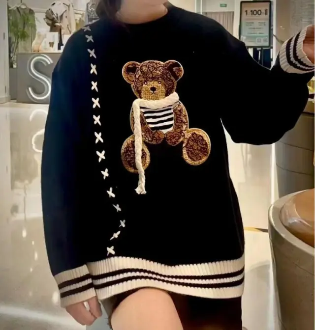 Loose And Lazy Style Fashion Knitwear Women Black - Shop at LoveMi