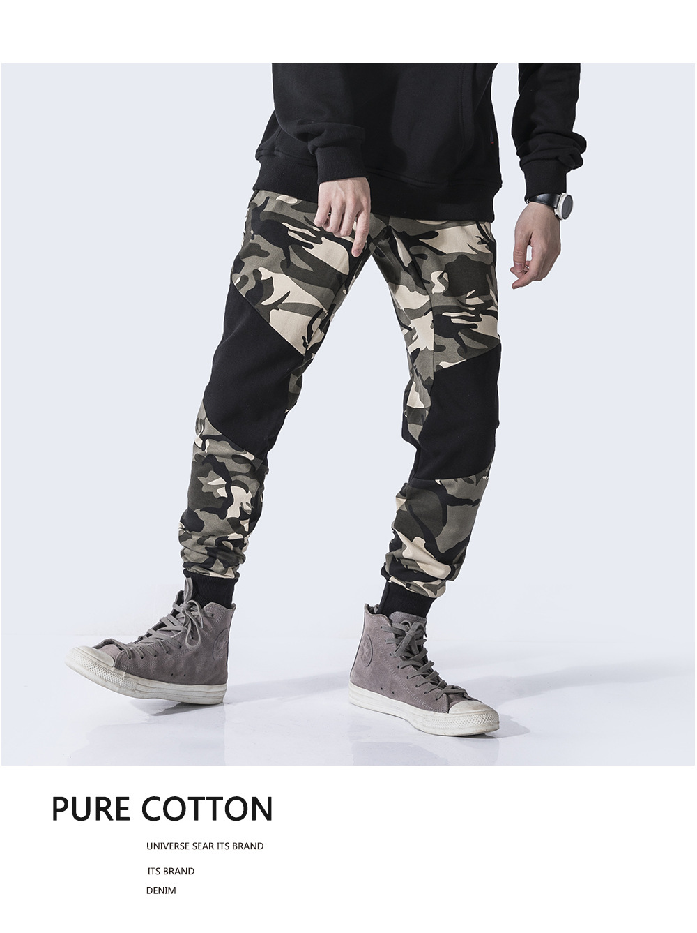 Title 12, Camouflage Loose Leggings für Damen, bequeme Pa...