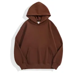 Women's Tight Polar Fleece Drop-shoulder Hoodie - Mocha Color-5Xl - View 1