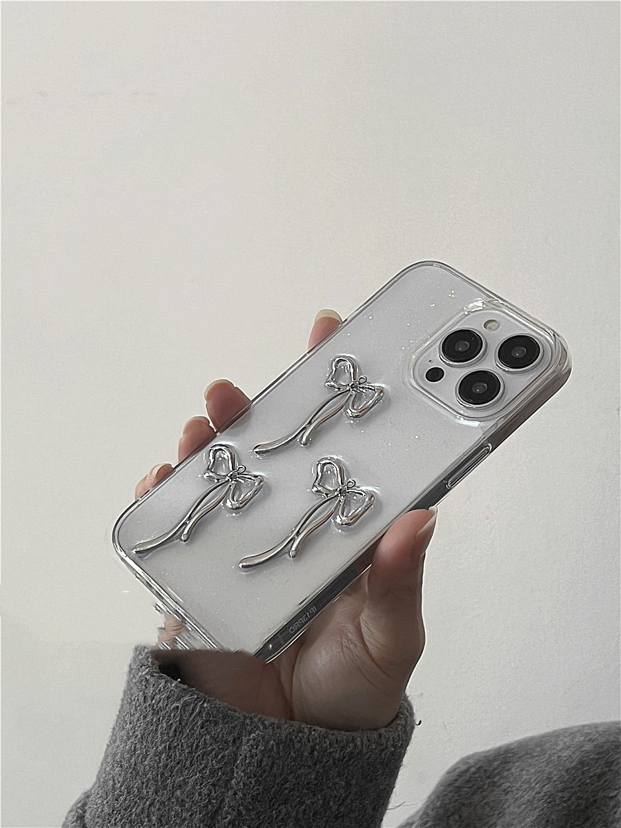 Niche Girl Metal Bow Phone Case