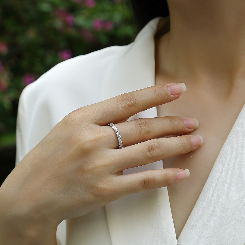 S925 Silver New Moissanite Ring Women