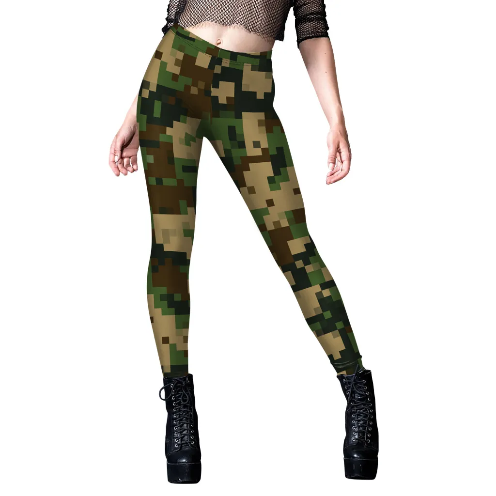 Women's Fashion Camouflage Digital Printing Sweatpants - B416 1111-L