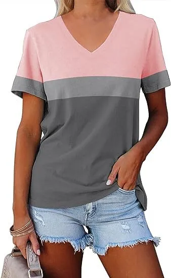 Simple Casual V neck Short Sleeve Lbw2300801049 - Shop at LoveMi