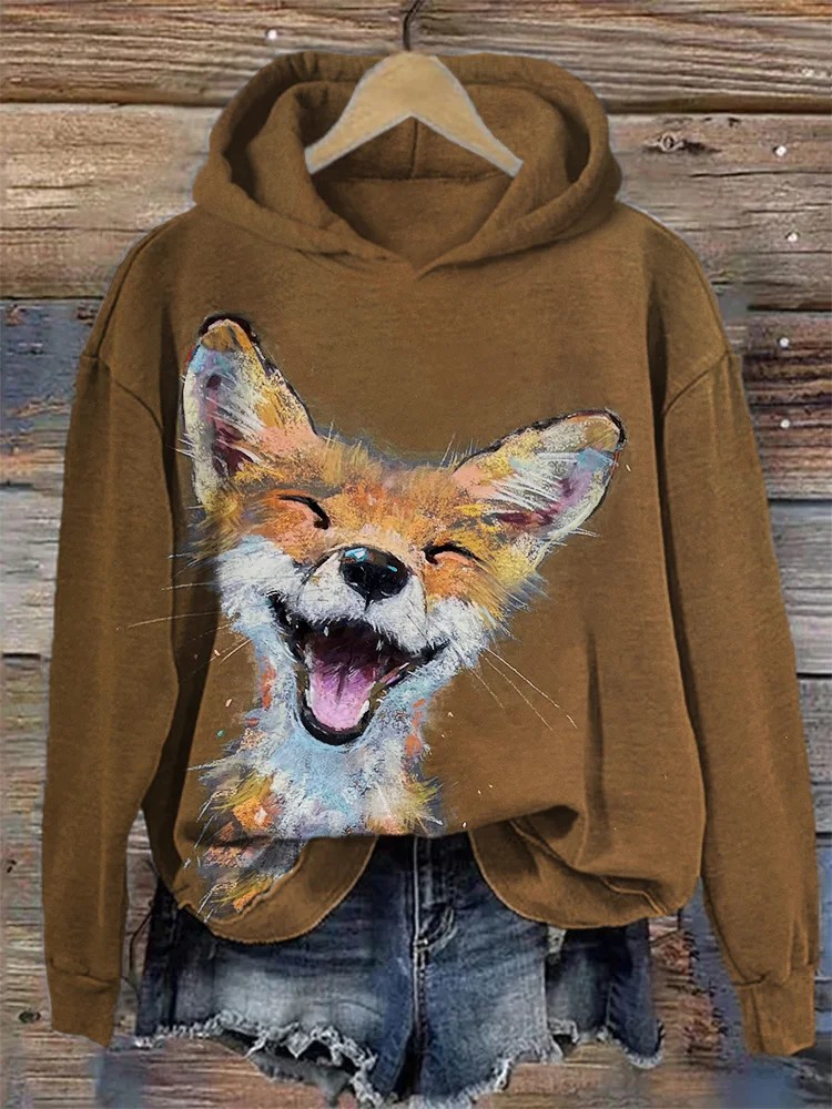 Womens 3D Digital Print Hoodie From Europe And The US