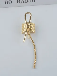 Affordable Luxury Fashion Simple High Sense Back Head Hair Clip Low Hair Accessory For Ponytail - Gold - View 1