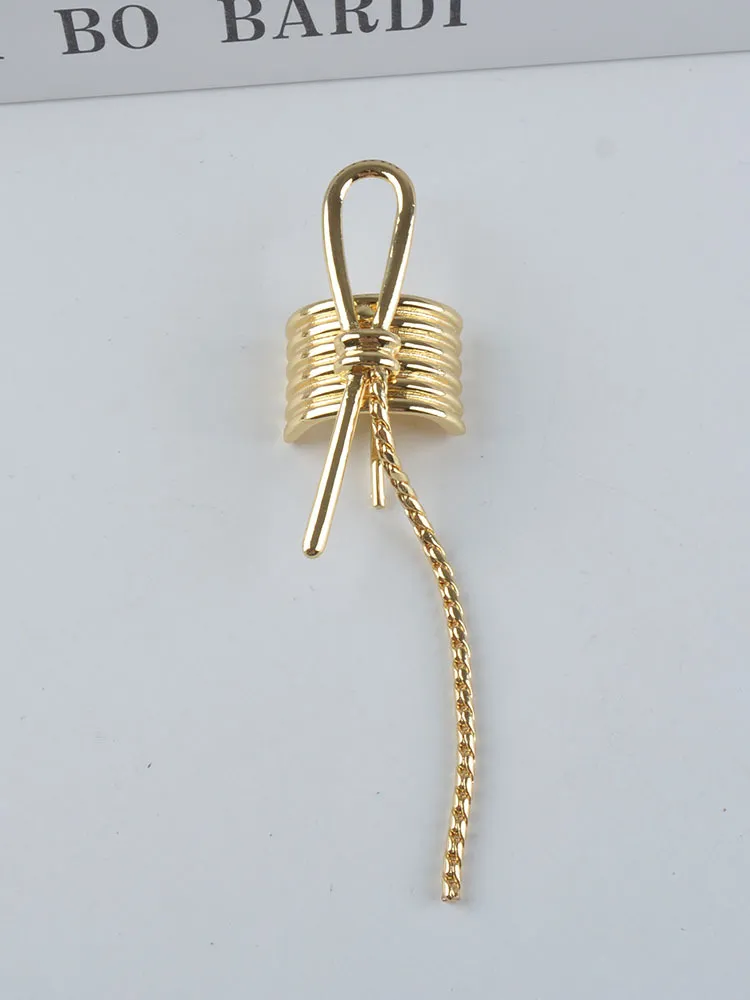 Affordable Luxury Fashion Simple High Sense Back Head Hair Clip Low Hair Accessory For Ponytail - Gold