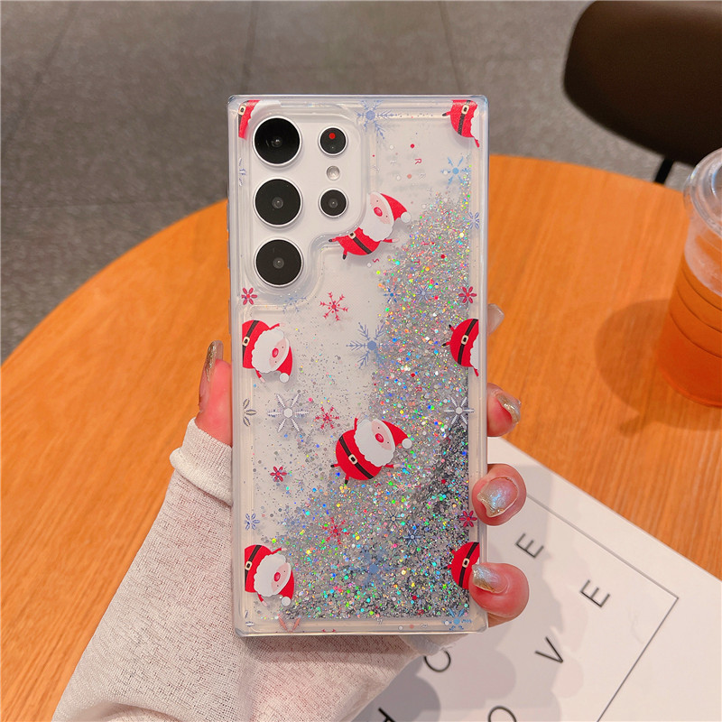 6 Christmas Quicksand Suitable For Phone Case Cartoon Soft Edge - Image 2