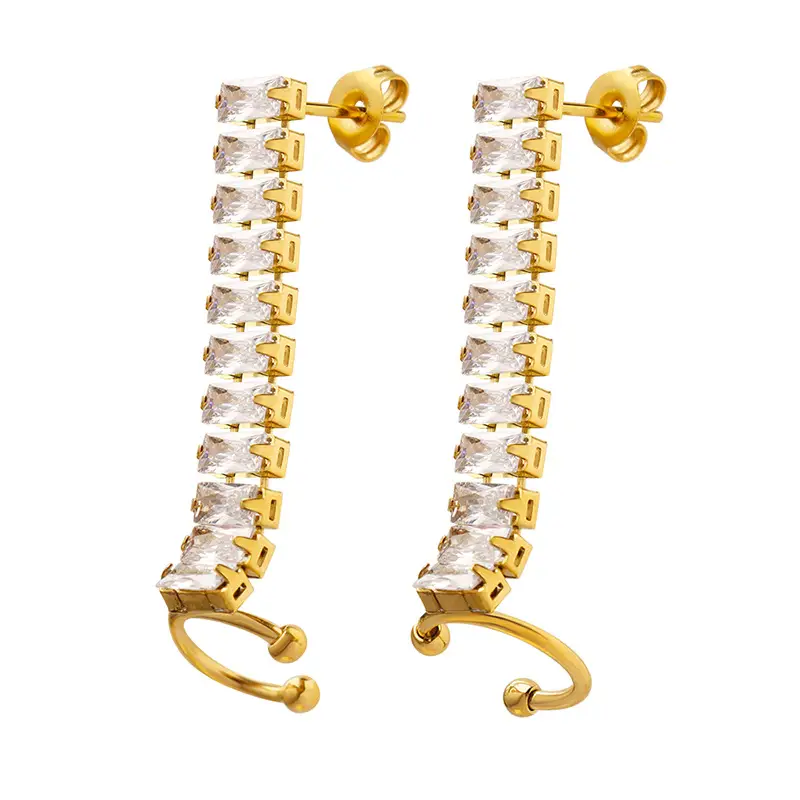 French Style Non-fading Fashion Minority Design Four-claw Buckle Zircon Shining