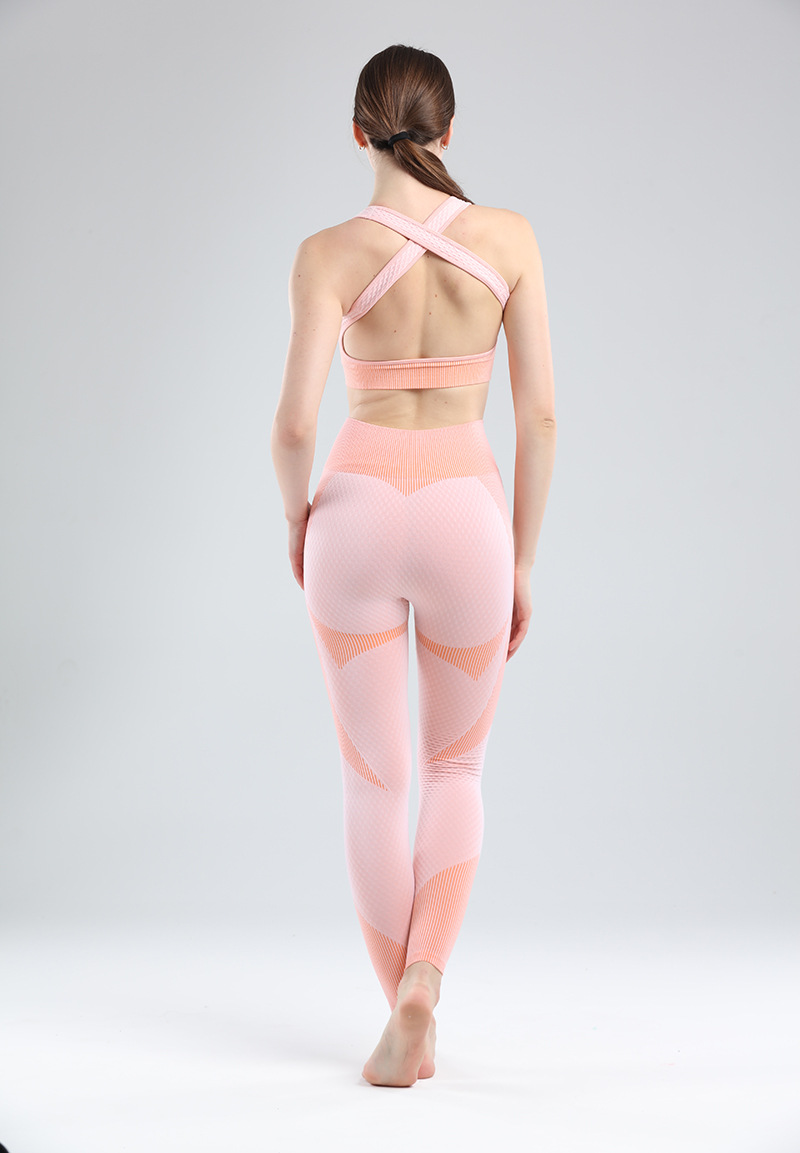 Women's European And American Sports High Waist Yoga Clothes Three-piece Suit