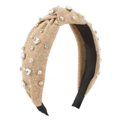 European And American New Creative Heart Diamond-laid Headband Fashion Simple Temperament - Brown - View 1