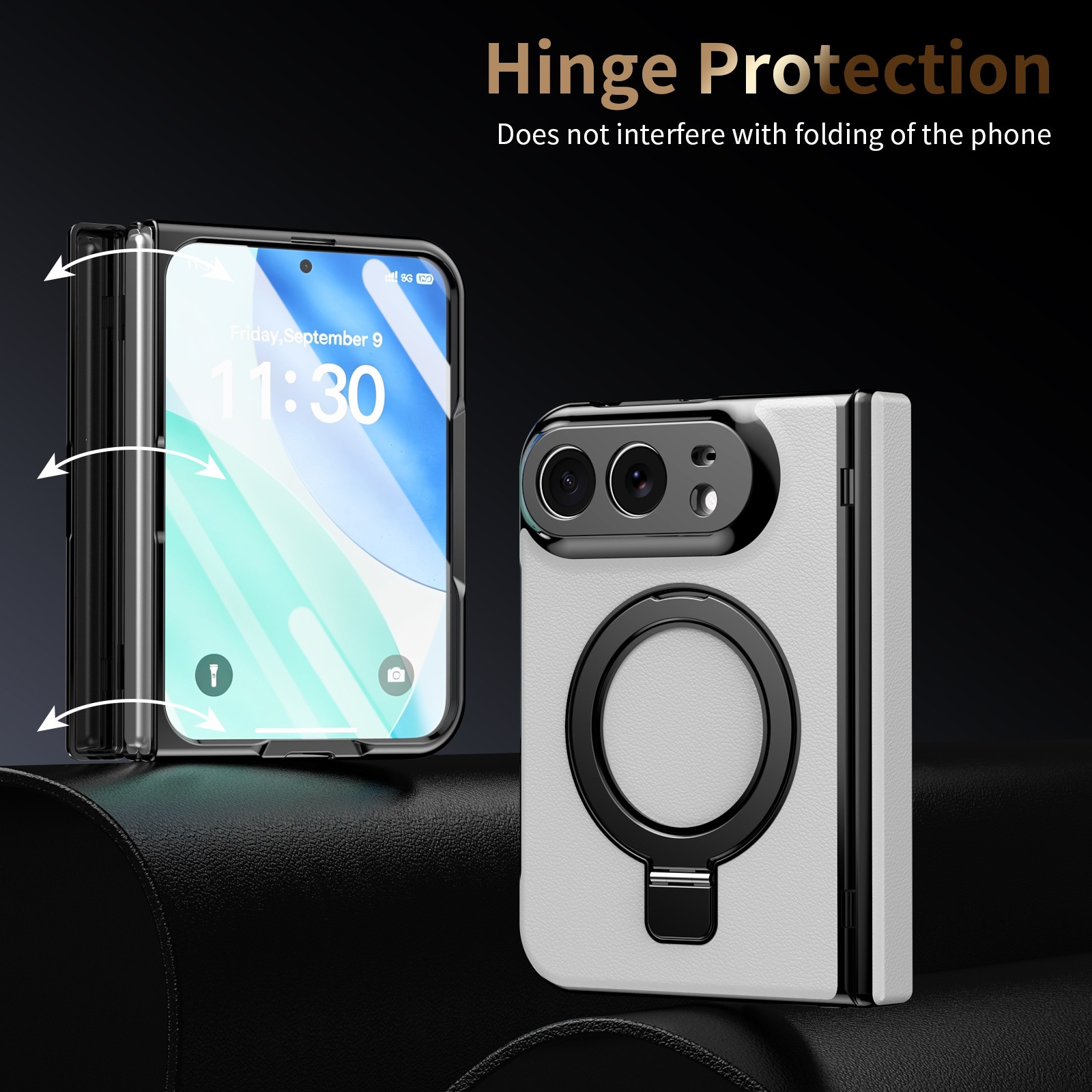 Funda plegable con bracket magnético para teléfono