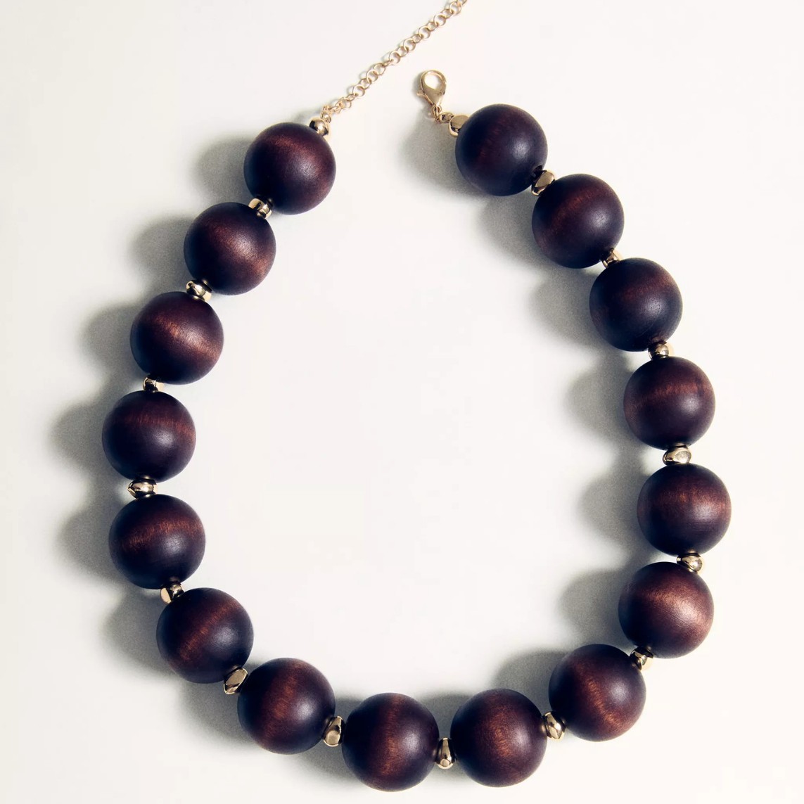 Bohemian-style Handmade Wooden Bead Necklace