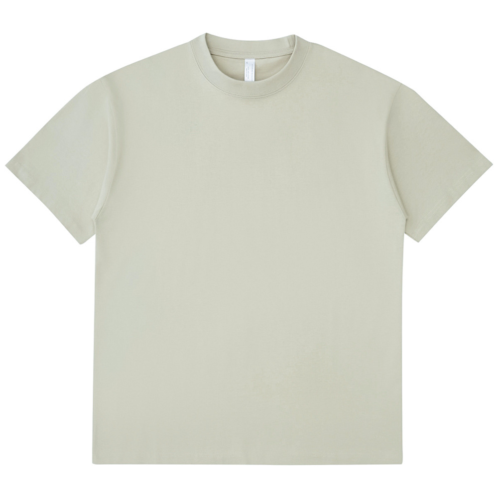 Mens And Womens Loose-fitting Solid-color Short-sleeve Cotton T-shirt