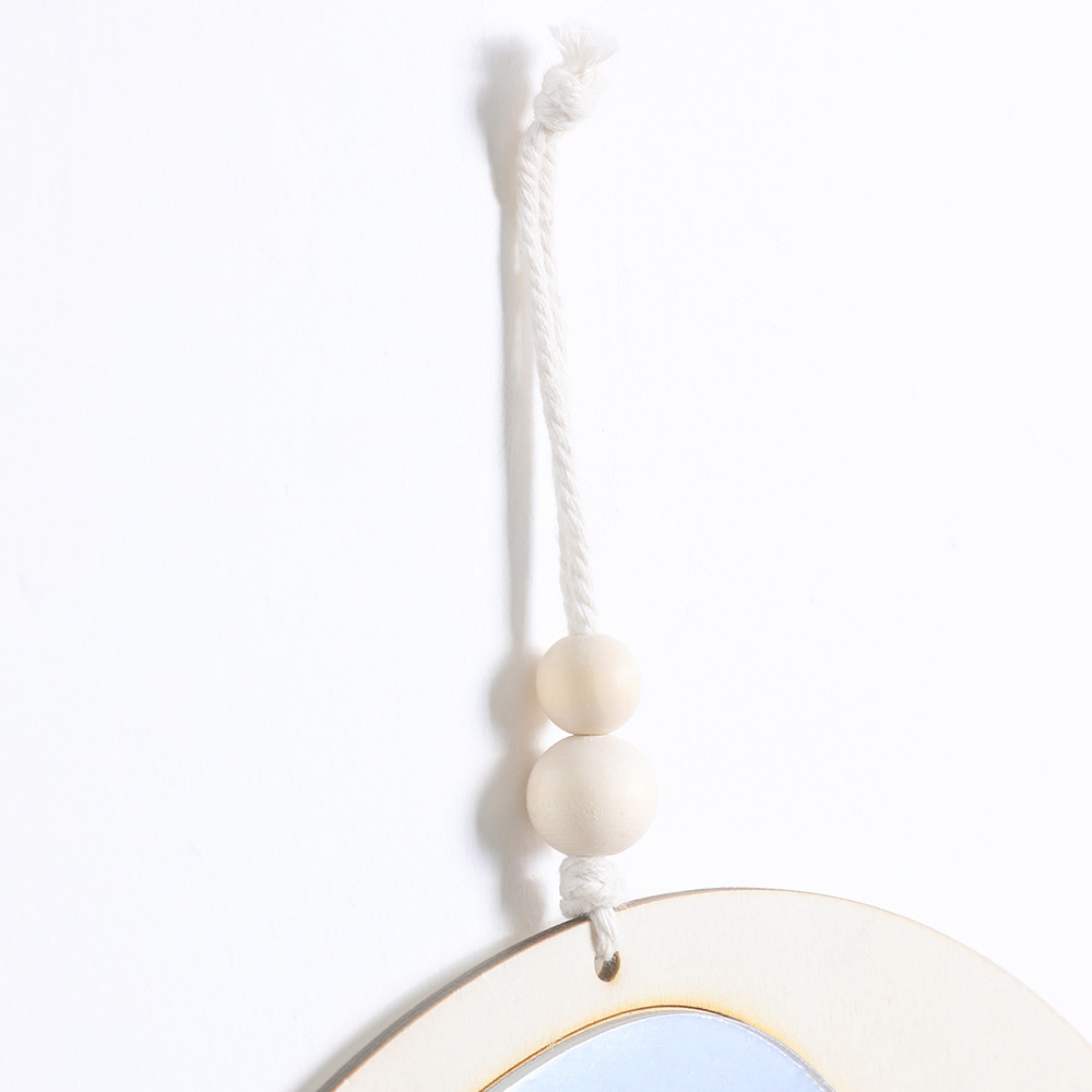 Wooden Yin Yang Mirror Decoration