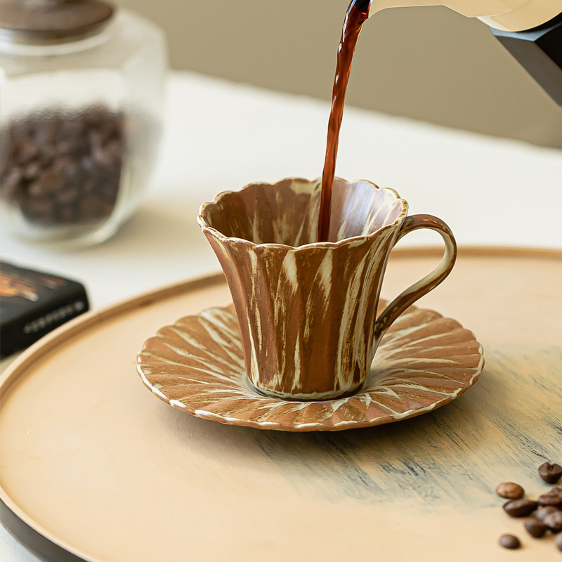Artist-Collaboration Stoneware Espresso Cup And Saucer Set