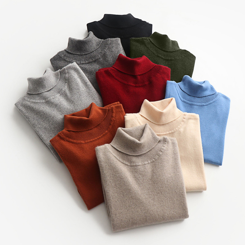 Autumn And Winter New Men's Turtleneck Sweater Pullover Large Size Knitted Bottoming Shirt Slim Sweater