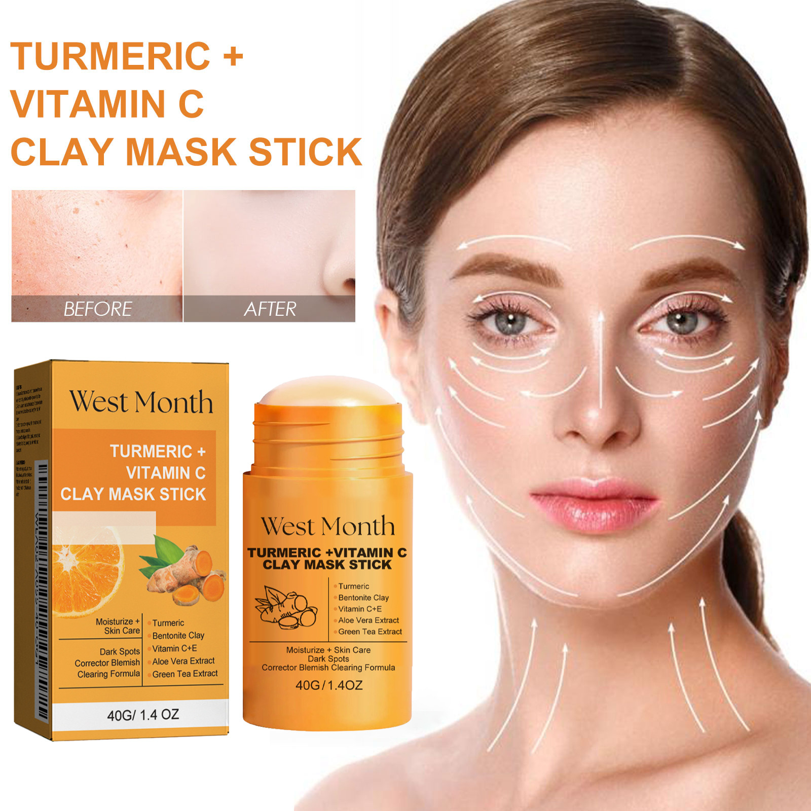 Title 3, Ginger Yellow Mud Brightening Skin Mask Stick D...