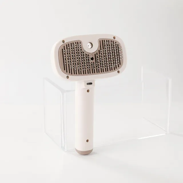 Pet Spray Comb One click Spray Anti flying Hair Float Hair Cleaning Cleaning Brush Ivory White - Shop at LoveMi