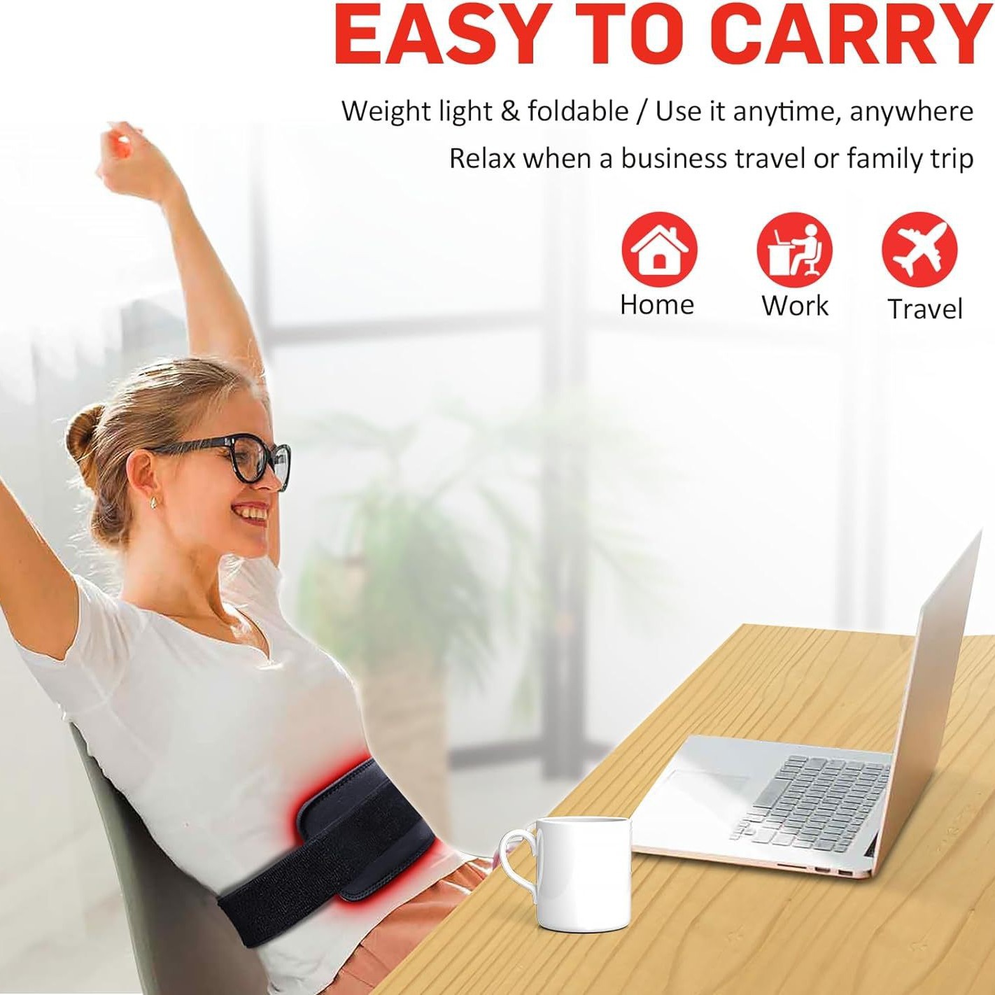 60-bead Red Light Therapy Waist Belt