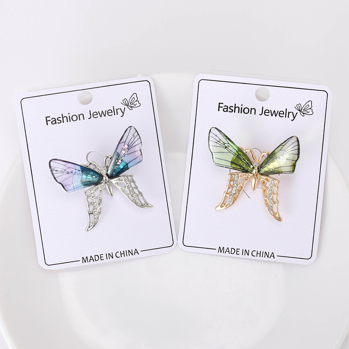 Butterfly Brooch in Green