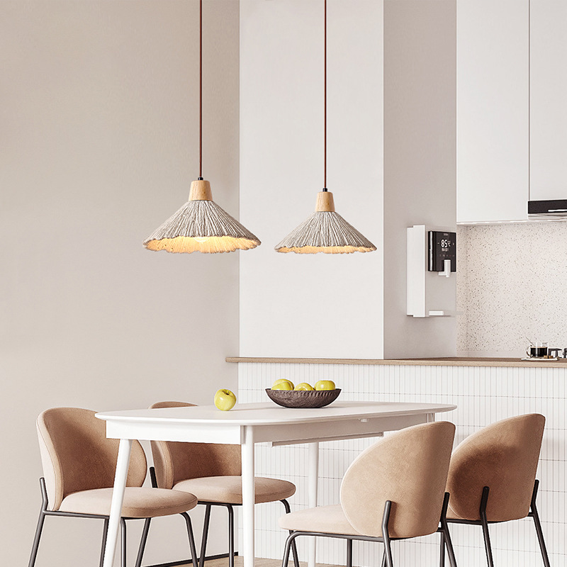 Concrete Wrinkled Wooden Pendant Light For The Home